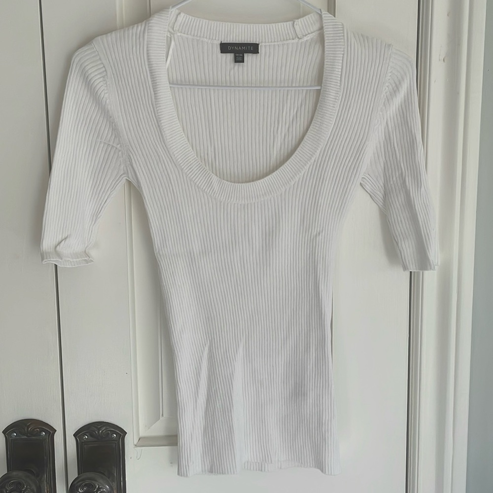 Dynamite knit like top size XS white